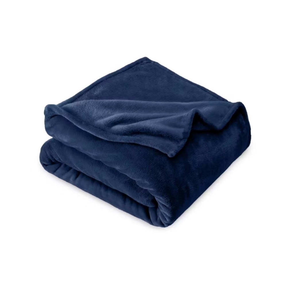 Luxurious Navy Blue Fleece Blanket